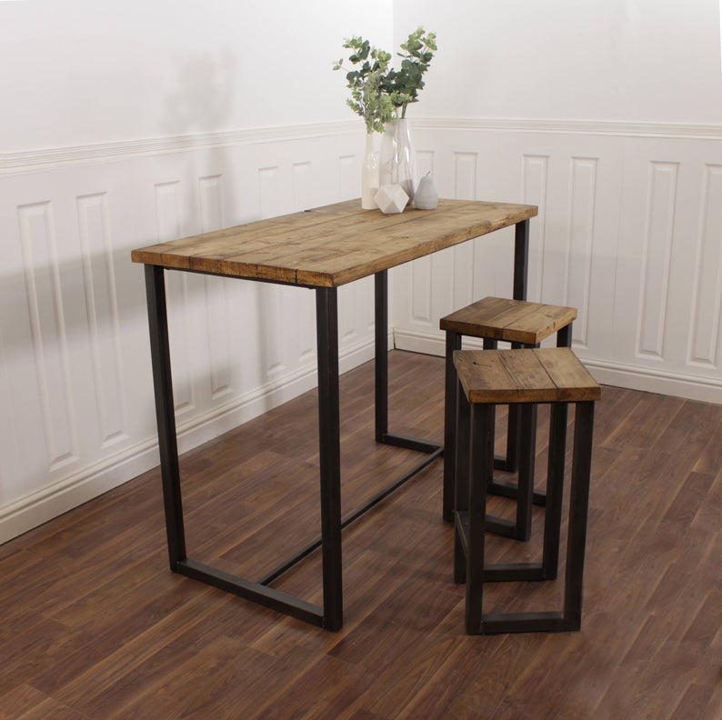 Round bar table and online stool set