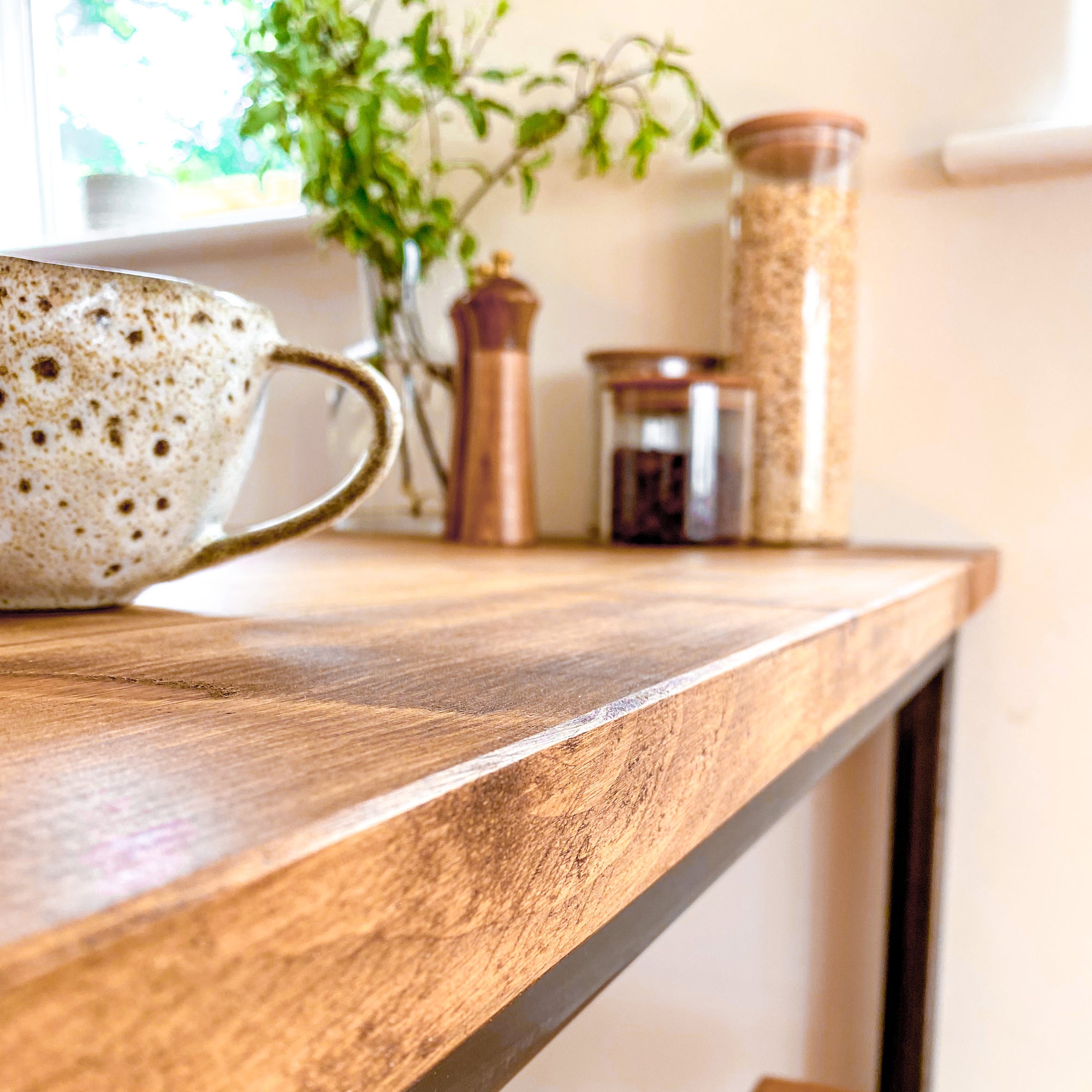 Breakfast bar table kitchen stool set tall high stools pair 4 seat 6 seater island pub bench oak Solid wood reclaimed industrial