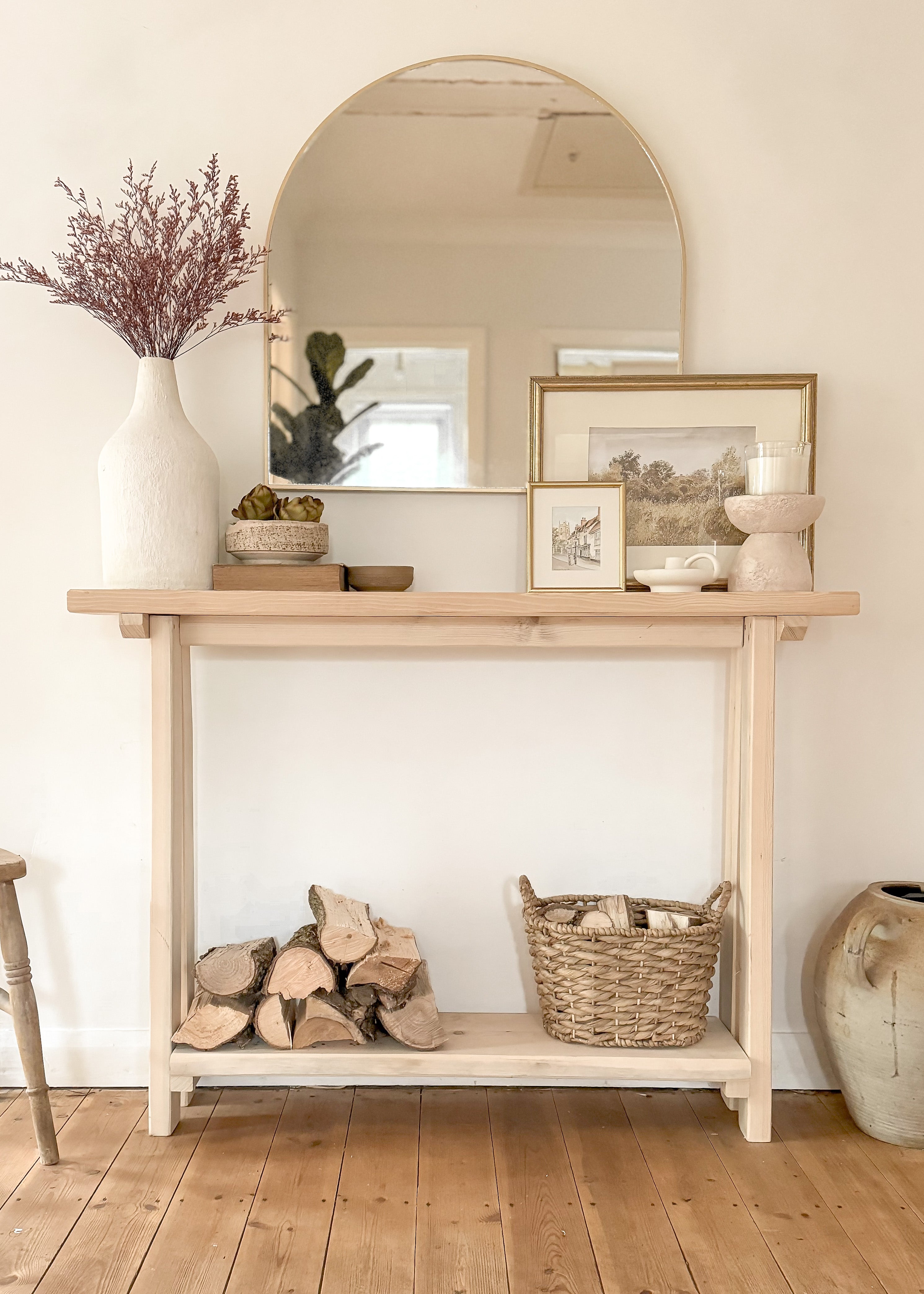 Furniture Table Console to Fit Around Radiators | Shabby Bear Cottage