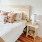 Rustic wooden headboard Natural wood Handmade reclaimed wood head board for bed vintage grey limed vintage - Coastal Range