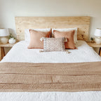 Rustic wooden headboard Natural wood Handmade reclaimed wood head board for bed vintage grey limed vintage - Coastal Range