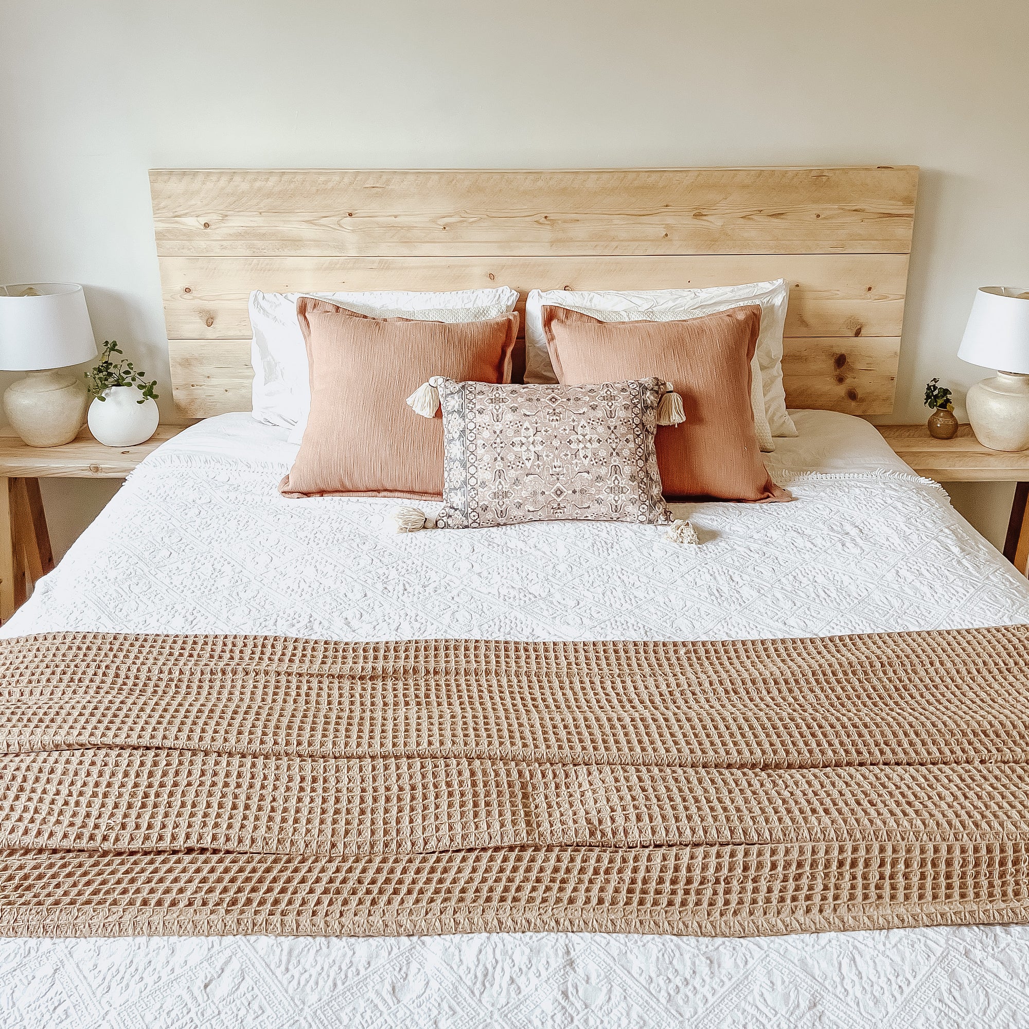 Rustic wooden headboard Natural wood Handmade reclaimed wood head board for bed vintage grey limed vintage - Coastal Range