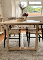 The Haven Dining Table | Handmade Rustic Reclaimed Wood | Sizes 100cm - 250cm | Farmhouse Refectory Style