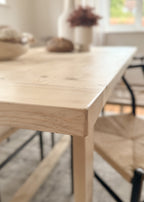 The Haven Dining Table | Handmade Rustic Reclaimed Wood | Sizes 100cm - 250cm | Farmhouse Refectory Style