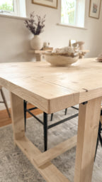 The Haven Dining Table | Handmade Rustic Reclaimed Wood | Sizes 100cm - 250cm | Farmhouse Refectory Style