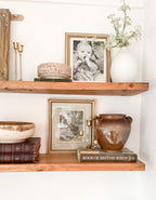 Wooden Floating Shelf Wood Reclaimed Rustic Pine Chunky Industrial Oak Solid wall Shelves brackets Shelving Wall Wooden Display Handmade