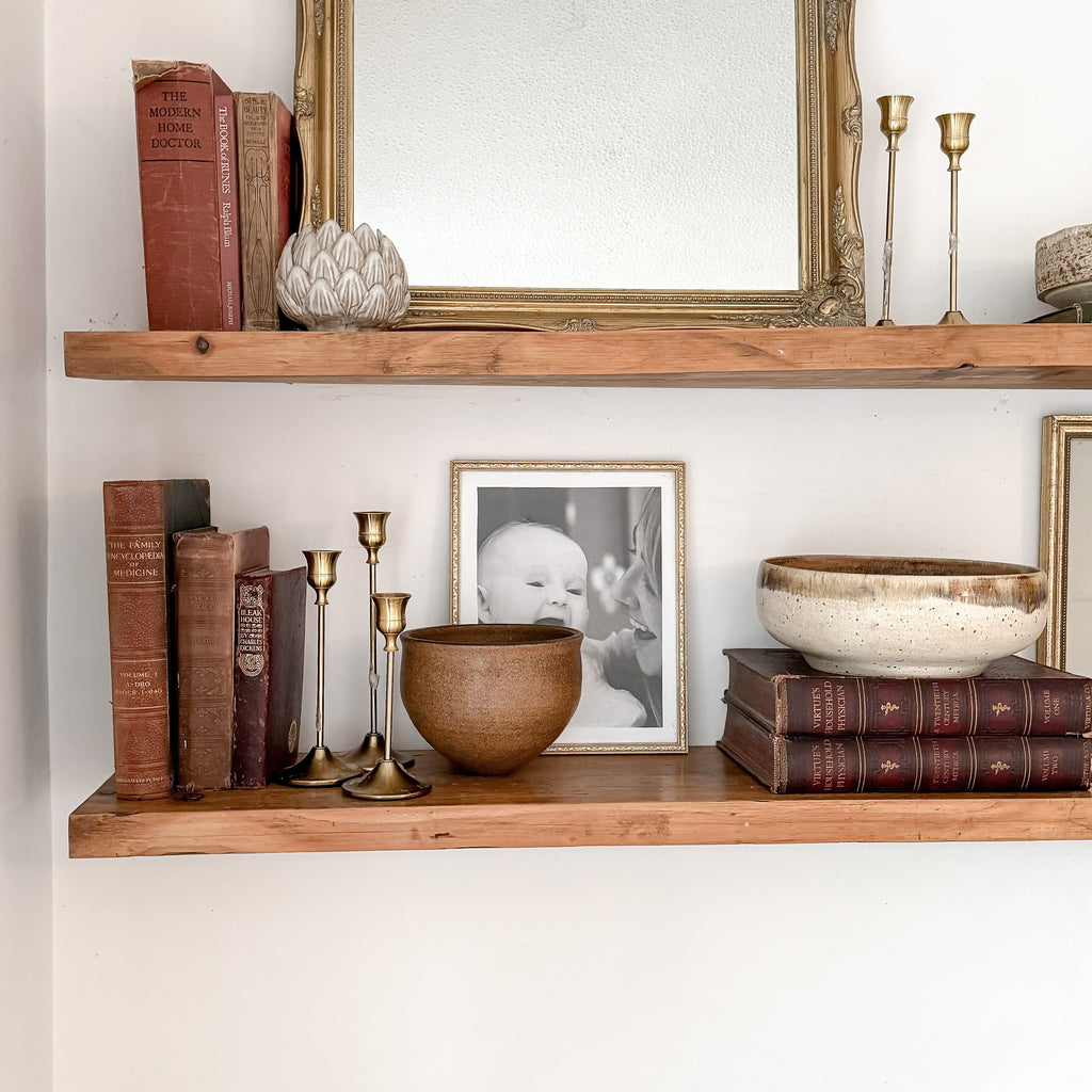 Wooden Floating Shelf Wood Reclaimed Rustic Pine Chunky Industrial Oak Solid wall Shelves brackets Shelving Wall Wooden Display Handmade