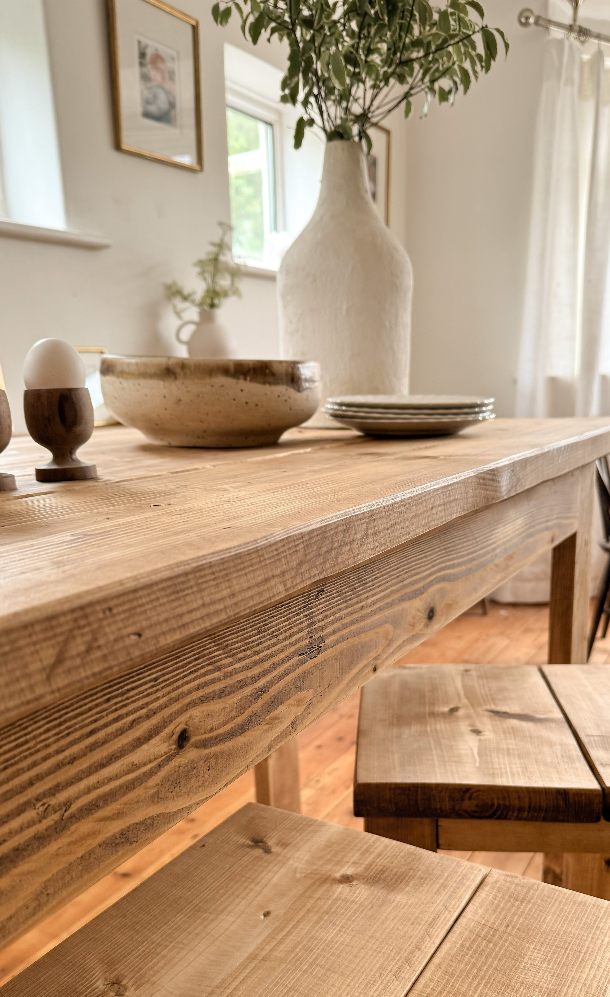 close up of bar table in antique oak wood