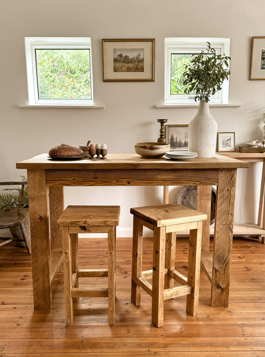 Bar Table – Breakfast Bar Table for Kitchen – Optional Stools 100cm Bar Table Only