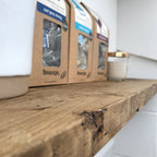 Wooden Shelves Industrial Wall Shelf With Metal Brackets Reclaimed Pine Rustic Kitchen Oak Solid  Shelving Display Restaurant Cafe Made to measure.