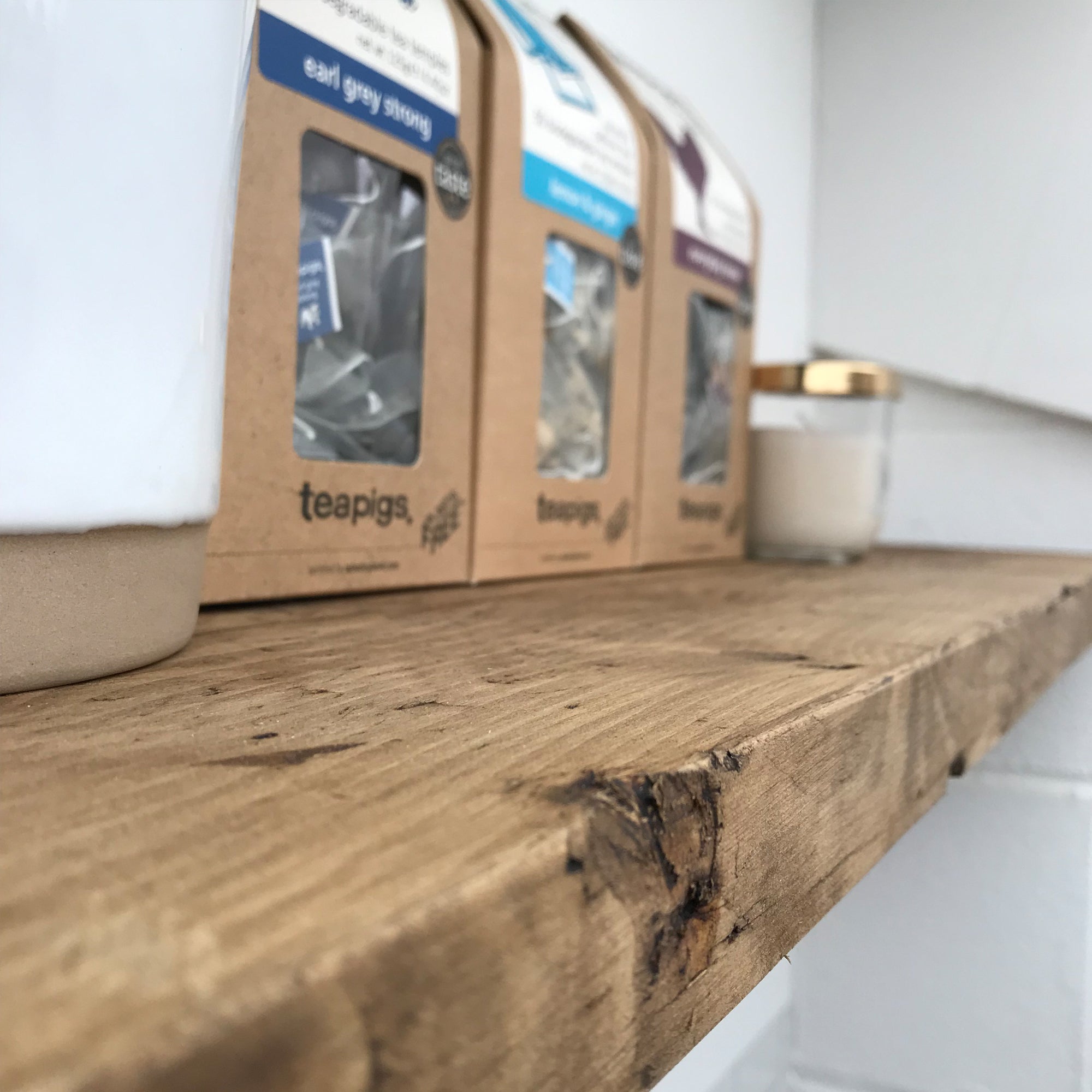 Wooden Shelves Industrial Wall Shelf With Metal Brackets Reclaimed Pine Rustic Kitchen Oak Solid  Shelving Display Restaurant Cafe Made to measure.