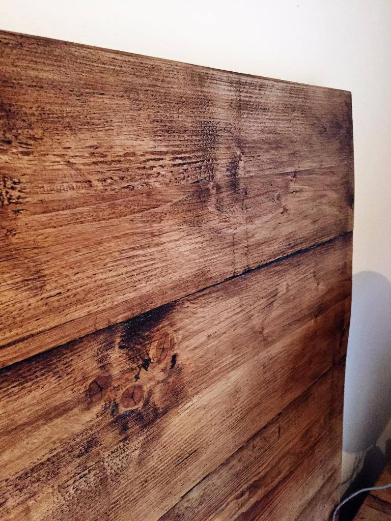 Reclaimed wood sales queen headboard