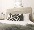 Headboard Wooden Grey Scandi Bed Wood Limed Solid Bedroom Double Rustic Gray Reclaimed King Chunky Single Scandinavian White.