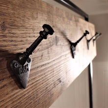 Load image into Gallery viewer, Industrial Hall Stand Coat Rack Storage Shoe Hooks Wood Rustic Reclaimed Umbrella Stand Bench Seat Entryway Handmade Steel Handbag Hallway Clothes.
