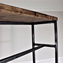 Load image into Gallery viewer, Clothes Hanging Rail  Industrial Wardrobe Display Shelf Shoe Vintage Open Rack Stand Shop Storage Wood Metal Hanger Coat Handmade.
