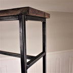 Clothes Hanging Rail  Industrial Wardrobe Display Shelf Shoe Vintage Open Rack Stand Shop Storage Wood Metal Hanger Coat Handmade.