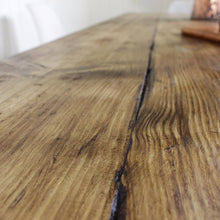 Load image into Gallery viewer, Industrial Dining Table ANY COLOUR base Rustic solid Kitchen Steel Reclaimed Modern Any RAL colour powder coat Handmade in Britain.
