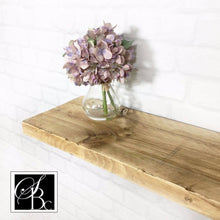 Load image into Gallery viewer, Wooden Floating Shelf Wood Reclaimed Rustic Pine Chunky Industrial Oak Solid wall Shelves brackets Shelving Wall Wooden Display Handmade.

