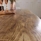 Industrial Dining Table ANY COLOUR base Rustic solid Kitchen Steel Reclaimed Modern Any RAL colour powder coat Handmade in Britain.
