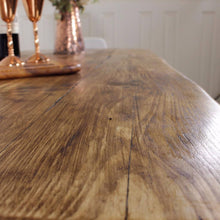 Load image into Gallery viewer, Industrial Dining Table ANY COLOUR base Rustic solid Kitchen Steel Reclaimed Modern Any RAL colour powder coat Handmade in Britain.
