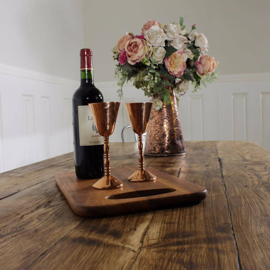Industrial Dining Table Rustic solid Kitchen farmhouse Steel Reclaimed Lewis.