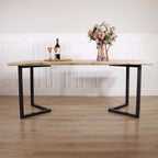 Industrial Dining Table Rustic solid Kitchen farmhouse Steel Reclaimed Lewis.