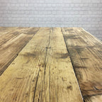 Rustic Dining table Industrial 6 8 Seater Solid Reclaimed Wood Metal Bar Cafe Restaurant Furniture Steel Handmade in Britain ALL SIZES.