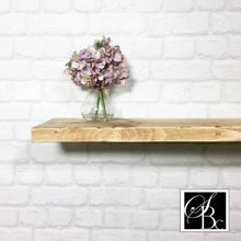 Load image into Gallery viewer, Wooden Floating Shelf Wood Reclaimed Rustic Pine Chunky Industrial Oak Solid wall Shelves brackets Shelving Wall Wooden Display Handmade.
