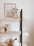 The White Bookcase Book Shelf Ladder White Shelves Wall Open Shelving Small Corner Unit Solid Wood Oak Narrow Tall Shelfie Wooden Industrial Neutral