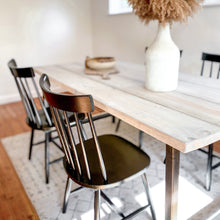 Load image into Gallery viewer, Grey Trestle Dining Table Wooden Kitchen Set Solid Wood Bench Chairs 4 Seat 8 Seater 
