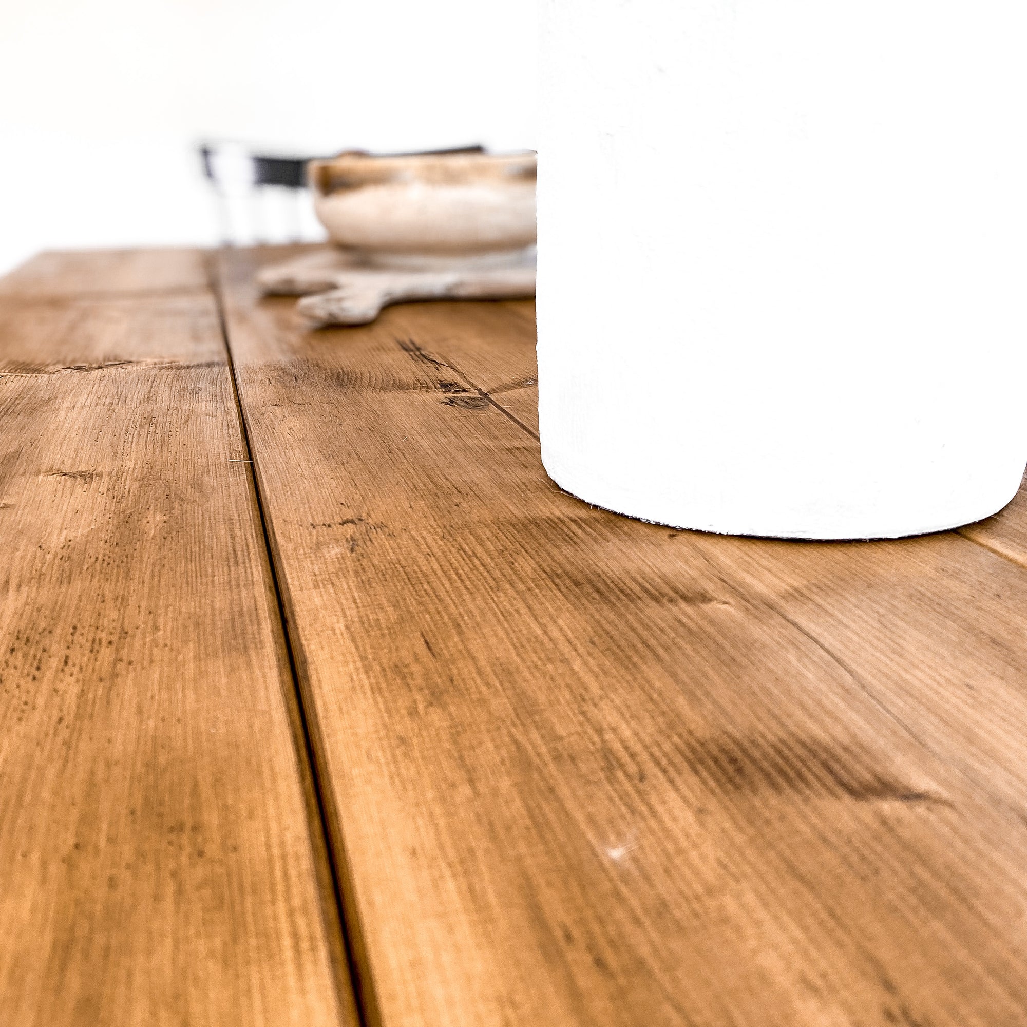 Kitchen Table Dining Set With Bench Oak Wood Small to 8 Seater Space Saving Wooden Scandi 4 seat Chairs Rustic Reclaimed Narrow Farmhouse Modern