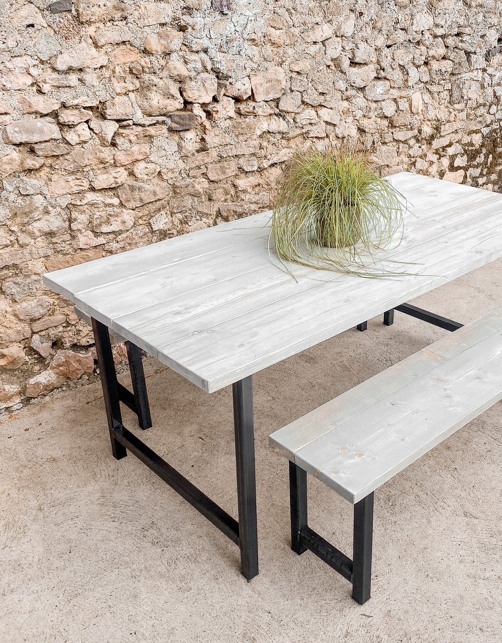 Outdoor Garden Table Wooden Set Dining Grey Solid Wood Bench Piece Patio Furniture 6 8 seater 10 12 Oak Bistro Acacia Teak.
