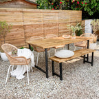 Garden table outdoor dining set picnic bench Patio Furniture Wooden Small Bistro Oak 6 seater and chairs Acacia 
