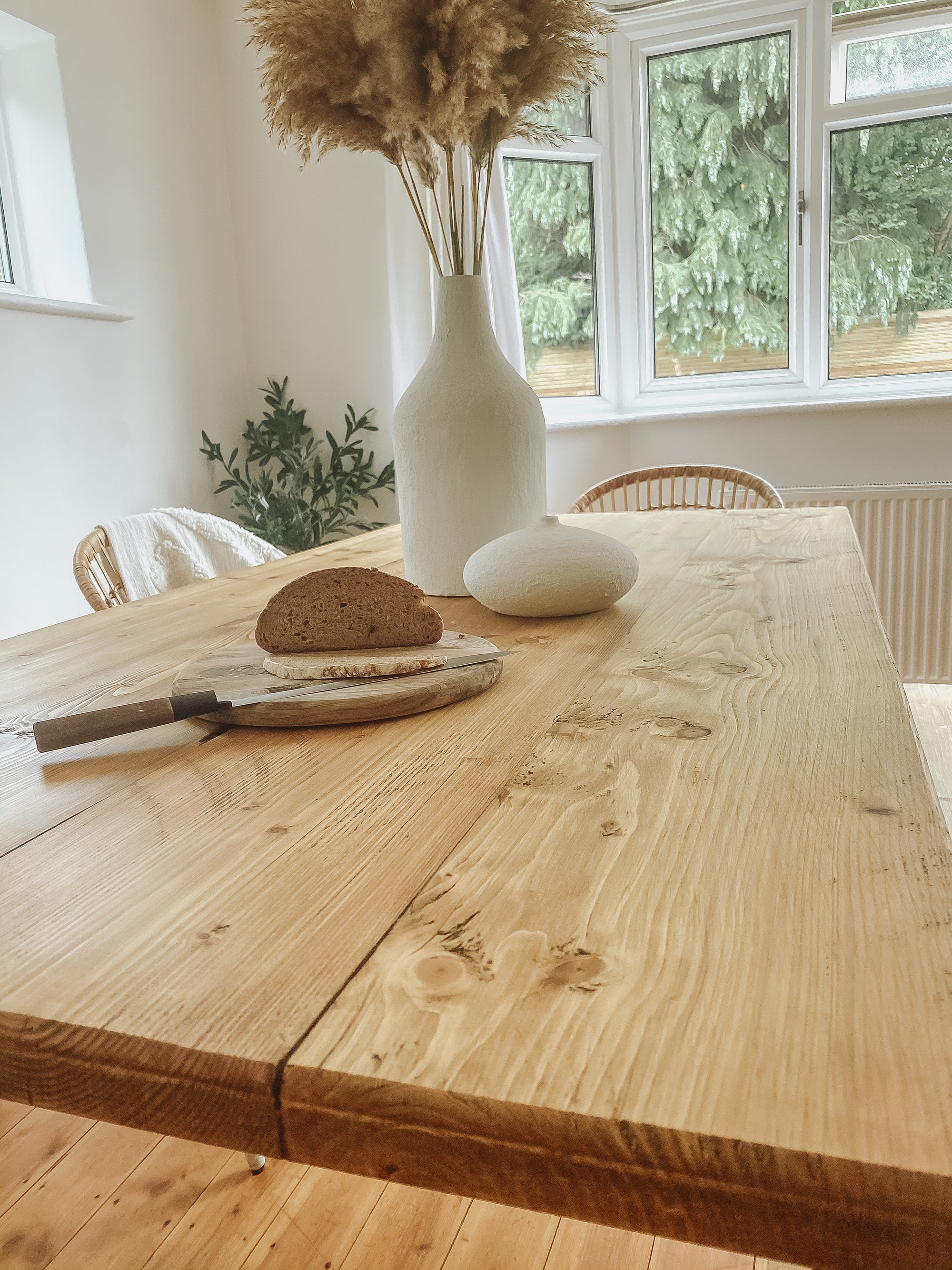 Industrial Dining Table Rustic Solid Wood Reclaimed Kitchen