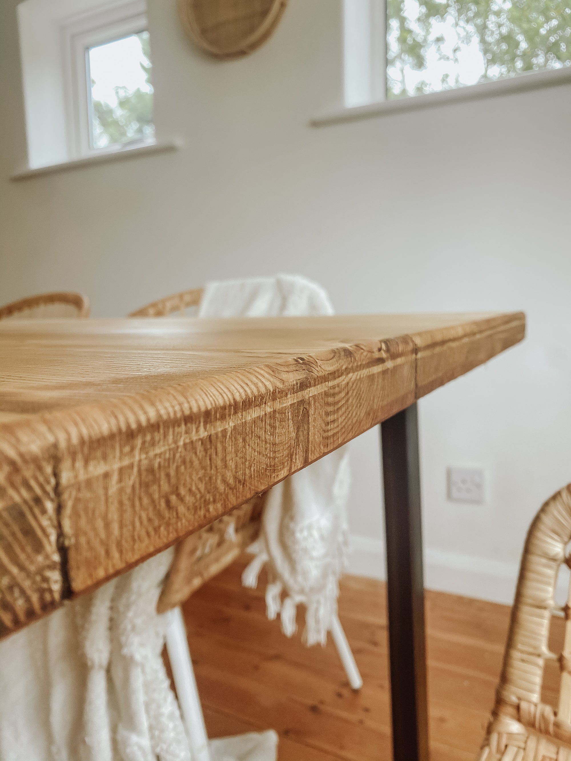 Industrial Dining Table Rustic Solid Wood Reclaimed Kitchen