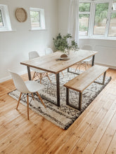 Load image into Gallery viewer, Industrial Dining Table Rustic Solid Wood Reclaimed Kitchen
