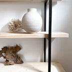 The White Bookcase Book Shelf Ladder White Shelves Wall Open Shelving Small Corner Unit Solid Wood Oak Narrow Tall Shelfie Wooden Industrial Neutral