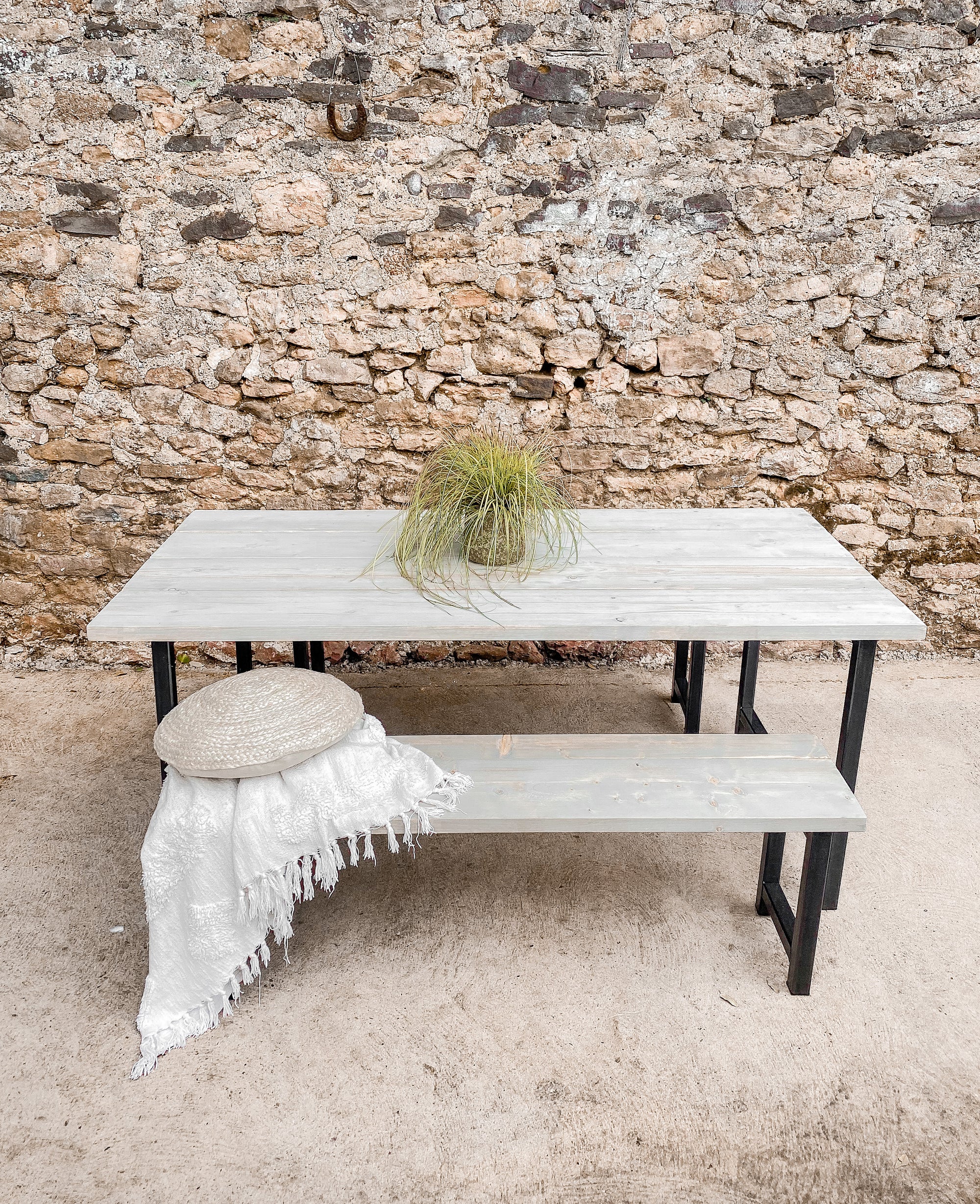 Outdoor Garden Table Wooden Set Dining Grey Solid Wood Bench Piece Patio Furniture 6 8 seater 10 12 Oak Bistro Acacia Teak.