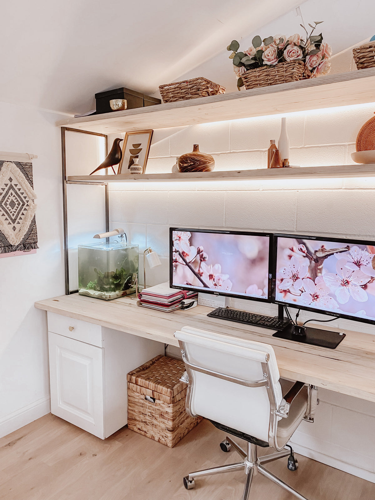 Handmade wooden desk