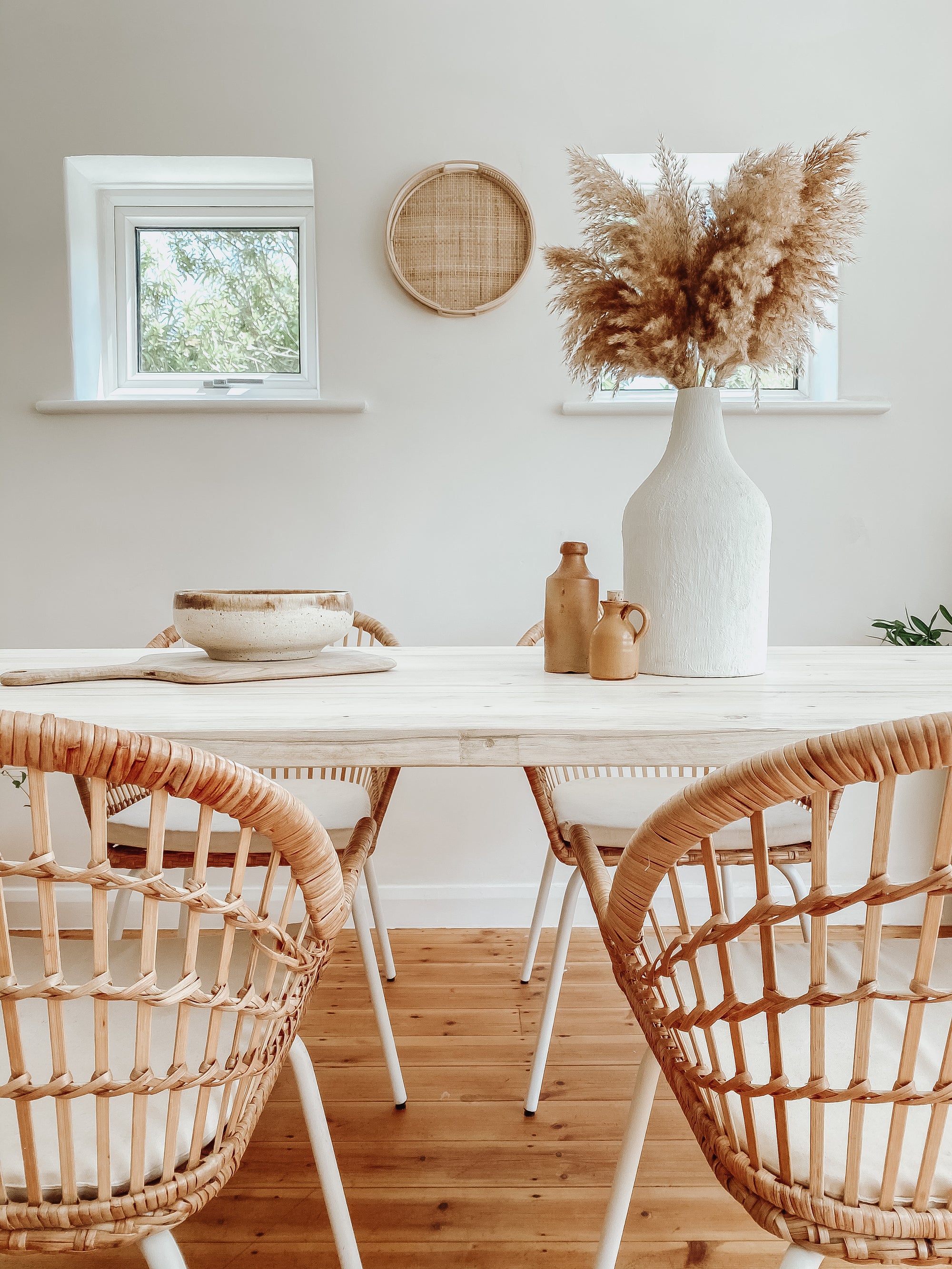 White Dining Table Reclaimed Wood Isla - Handmade in Britain Kitchen Set Farmhouse Vintage Industrial Scandi Nordic Beech Pine Oak.