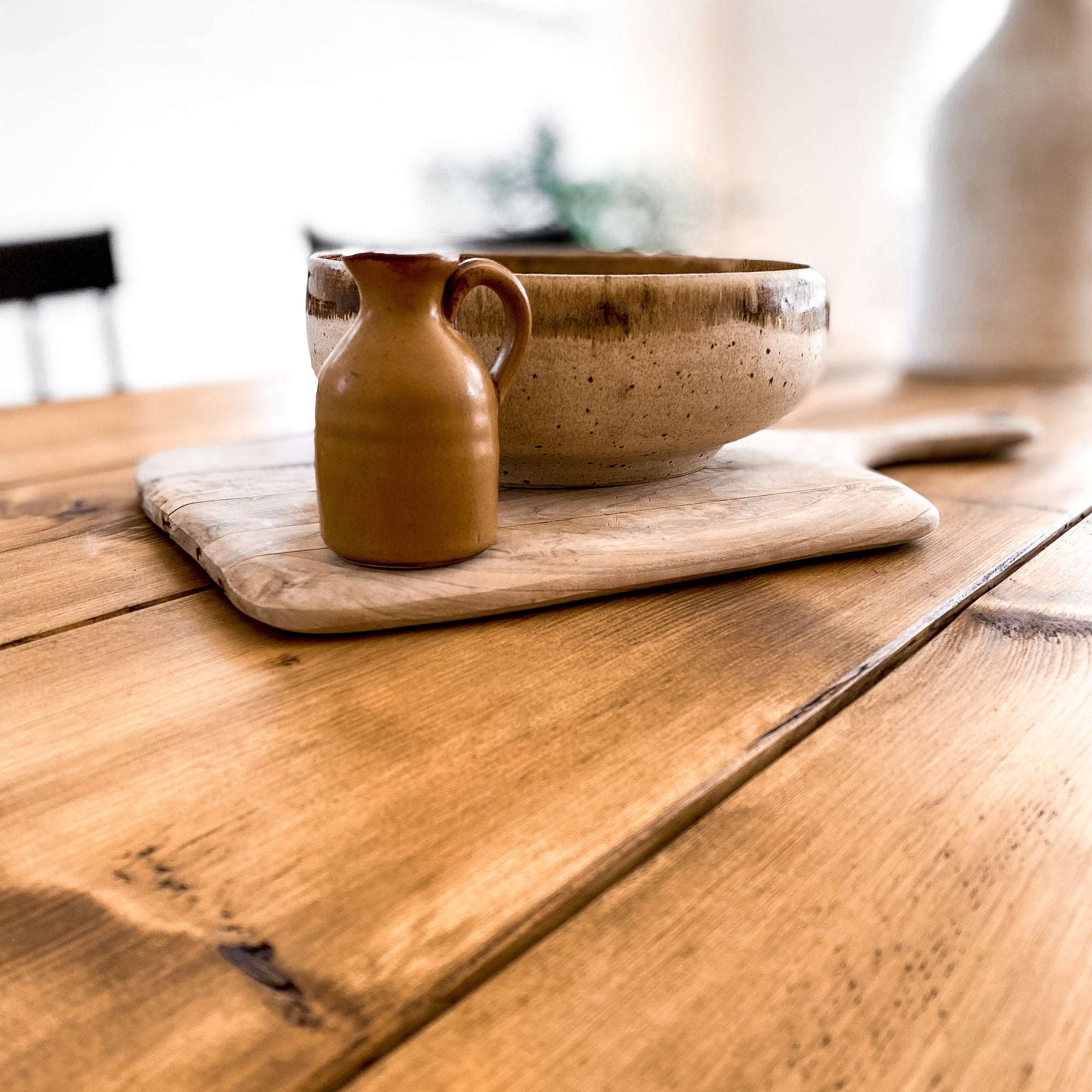 Kitchen Table Dining Set With Bench Oak Wood Small to 8 Seater Space Saving Wooden Scandi 4 seat Chairs Rustic Reclaimed Narrow Farmhouse Modern