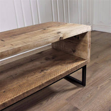 Load image into Gallery viewer, Wooden Industrial TV Unit Stand Cabinet Media wood  32 - 55 inch rustic retro reclaimed pine Handmade in Britain UK Vintage.
